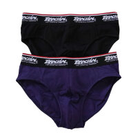 Brachial 2er Pack Brief Slip "#1" black/navy