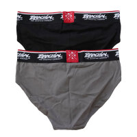 Brachial 2er Pack Brief Slip "#1" black/grey