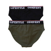 Brachial 2er Pack Brief Slip "#2" black/militarygreen