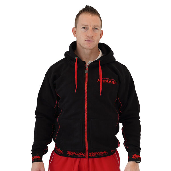 Brachial Zip-Hoody "Spacy" schwarz/rot