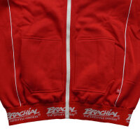 Brachial Zip-Hoody "Spacy" rot/weiß