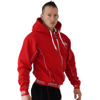 Brachial Zip-Hoody "Spacy" rot/weiß