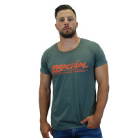 Brachial T-Shirt "Sign" dunkelgrau/orange