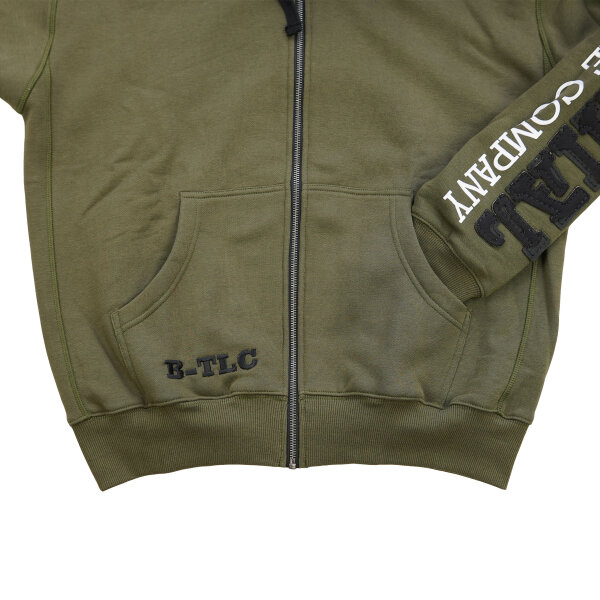 Army green zip up hoodie online