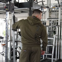 Brachial Zip-Hoody "Gym" military green/schwarz S