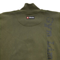 Brachial Zip-Sweater "Gym" military green/schwarz