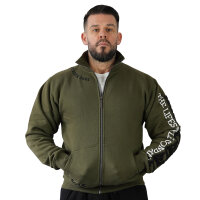 Brachial Zip-Sweater "Gym" military green/black S