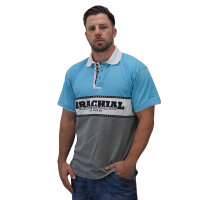 Brachial Polo-Shirt "Nautic" blue/grey