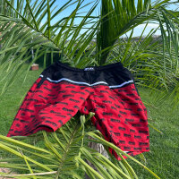 Brachial Bath Short "Groove" black/red