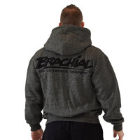 Brachial Zip-Hoody "HDZC-reed" dunkelgraumeliert/schwarz