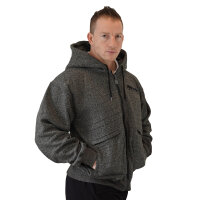 Brachial Zip-Hoody "HDZC-reed" dunkelgraumeliert/schwarz