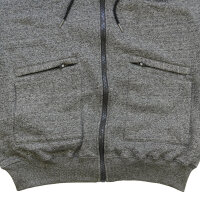 Brachial Zip-Hoody "HDZC-reed" dunkelgraumeliert/schwarz